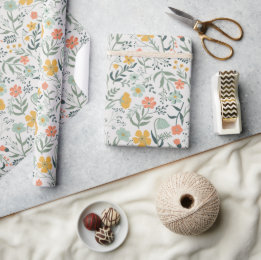 Schönes botanisches Muster Geschenkpapier