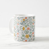 Schönes botanisches Muster Kaffeetasse (Vorderseite Links)
