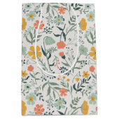 Schönes botanisches Muster Mittlere Geschenktüte (Vorderseite)