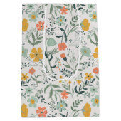 Schönes botanisches Muster Mittlere Geschenktüte (Rückseite)