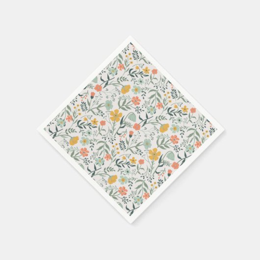 Schönes botanisches Muster Serviette (Ecke)