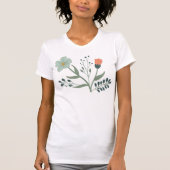 Schönes botanisches Muster T-Shirt (Vorderseite)