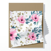 Schönes botanisches Rosa und grünes Blau Stoff