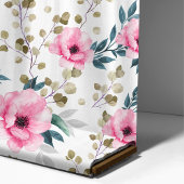 Schönes botanisches Rosa und grünes Blau Stoff