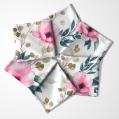 Schönes botanisches Rosa und grünes Blau Stoff