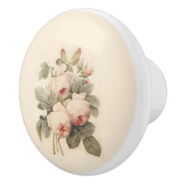 Schönes Bouquet der Rose Redouté Keramikknauf