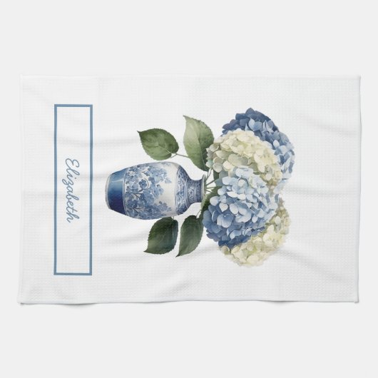 Schönes Bouquet-Hydrangea Geschirrtuch (Horizontal)