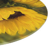 Schönes Bouquet mit goldenen Sonnenblumen Schneidebrett (Ecke)