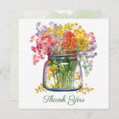 Schönes Bouquet von Blume Mitteilungskarte (Vorne/Hinten)