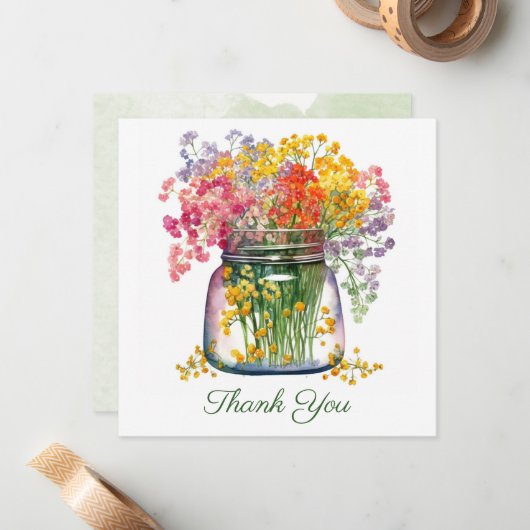 Schönes Bouquet von Blume Mitteilungskarte (Vorderseite/Rückseite Beispiel)