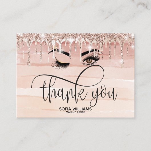 Schönes braunes Auge mit goldener Kronenpflege Empfehlungskarte (Vorderseite)