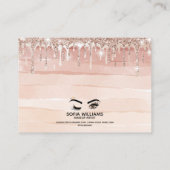 Schönes braunes Auge mit goldener Kronenpflege Empfehlungskarte (Rückseite)