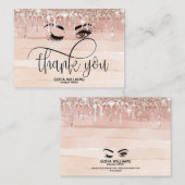 Schönes braunes Auge mit goldener Kronenpflege Empfehlungskarte (Vorne/Hinten)