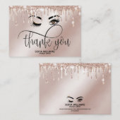 Schönes braunes Auge mit goldener Kronenpflege Empfehlungskarte (Vorne/Hinten)