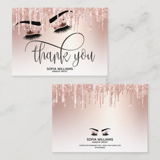 Schönes braunes Auge mit goldener Kronenpflege Empfehlungskarte (Vorne/Hinten)