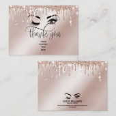 Schönes braunes Auge mit goldener Kronenpflege Empfehlungskarte (Vorne/Hinten)