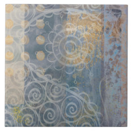 Schönes braunes, blaues Muster, industrieller Loft Fliese