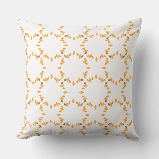 schönes braunes Blumenkissen Kissen (Vorderseite)