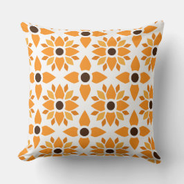 schönes braunes Blumenkissen Kissen