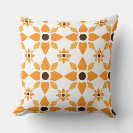 schönes braunes Blumenkissen Kissen