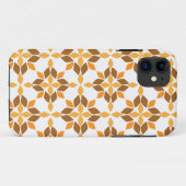 schönes braunes Blumenmuster Case-Mate iPhone Hülle (Rückseite (Horizontal))