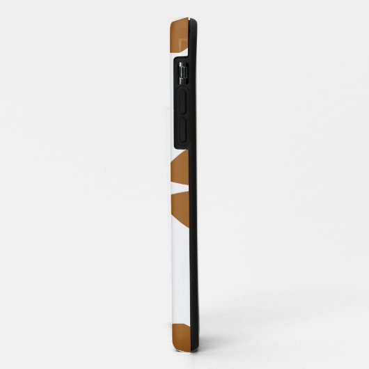 schönes braunes Blumenmuster Case-Mate iPhone Hülle (Hinten/Links)