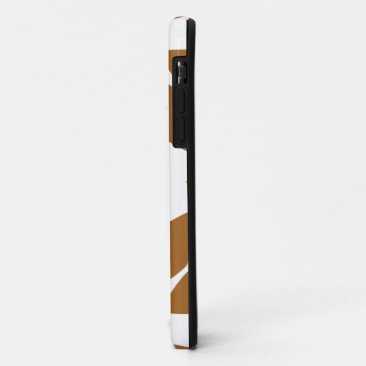 schönes braunes Blumenmuster Case-Mate iPhone Hülle (Hinten/Links)