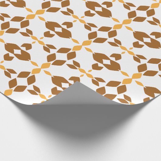 schönes braunes Blumenmuster Geschenkpapier (Ecke)