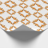 schönes braunes Blumenmuster Geschenkpapier (Ecke)