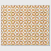 schönes braunes Blumenmuster Geschenkpapier (Flach)