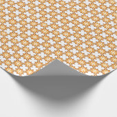 schönes braunes Blumenmuster Geschenkpapier (Ecke)