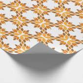 schönes braunes Blumenmuster Geschenkpapier (Ecke)
