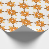 schönes braunes Blumenmuster Geschenkpapier (Ecke)