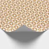 schönes braunes Blumenmuster Geschenkpapier (Ecke)