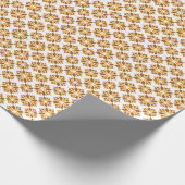 schönes braunes Blumenmuster Geschenkpapier (Ecke)