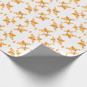 schönes braunes Blumenmuster Geschenkpapier (Ecke)