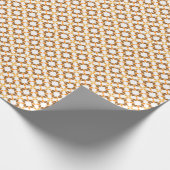 schönes braunes Blumenmuster Geschenkpapier (Ecke)