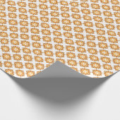 schönes braunes Blumenmuster Geschenkpapier (Ecke)