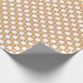 schönes braunes Blumenmuster Geschenkpapier (Ecke)