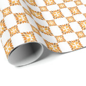 schönes braunes Blumenmuster Geschenkpapier (Rolleneckpunkt)