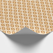 schönes braunes Blumenmuster Geschenkpapier (Ecke)