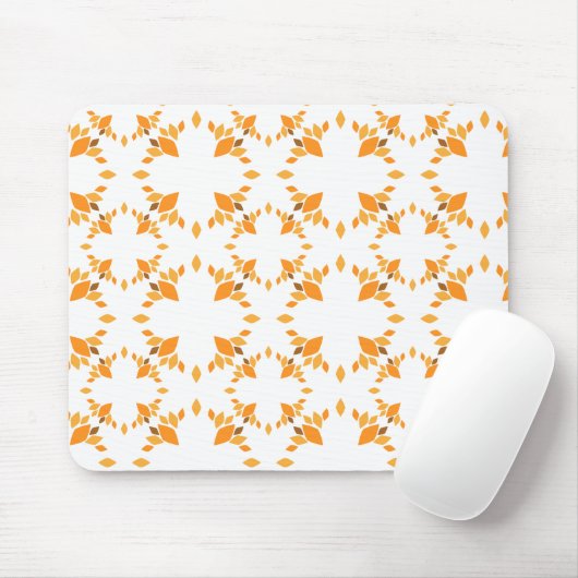 schönes braunes Blumenmuster Mousepad (Mit Mouse)