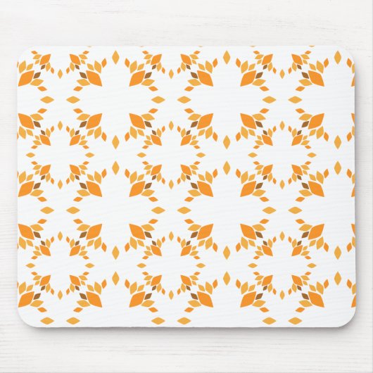 schönes braunes Blumenmuster Mousepad (Vorne)