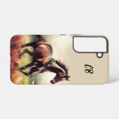 Schönes braunes Pferd mit benutzerdefinierten Init Samsung Galaxy Hülle (Rückseite (Horizontal))