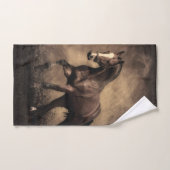 Schönes, braunes Pferdekissen Badhandtuch Set (Handtuch)