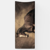 Schönes, braunes Pferdekissen Banner (Vertikal)