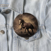 Schönes, braunes Pferdekissen Button (Beispiel)
