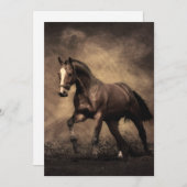 Schönes, braunes Pferdekissen Dankeskarte (Vorne/Hinten)