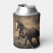 Schönes, braunes Pferdekissen Dosenkühler (Kanne Vorderseite)