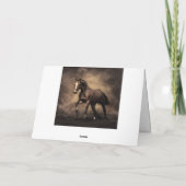 Schönes, braunes Pferdekissen Feiertagskarte (Rückseite)